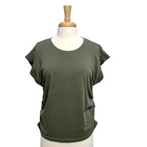 MADEWELL Muscle Tee T-Shirt Side-Cinch Short Sleeve Olive Green size XL